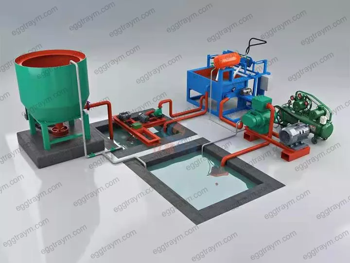 Egg tray production line