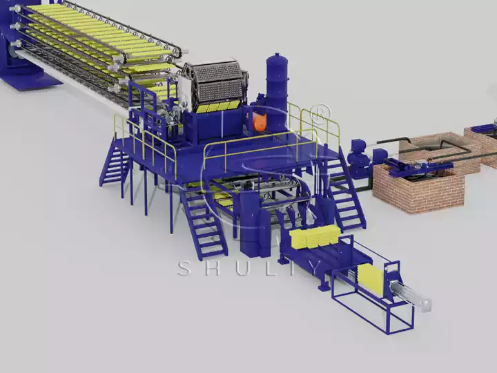Paper egg tray making line